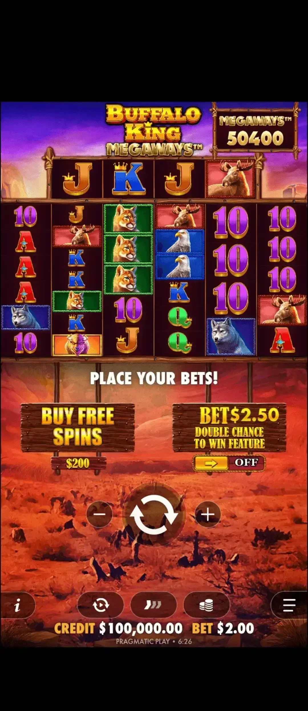 Buffalo King Megaways Screenshot 3